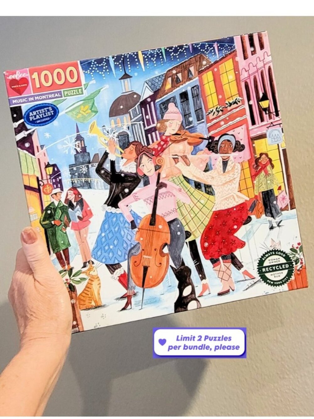 eeBoo MUSIC IN MONTREAL Jigsaw Puzzle 1000 pieces